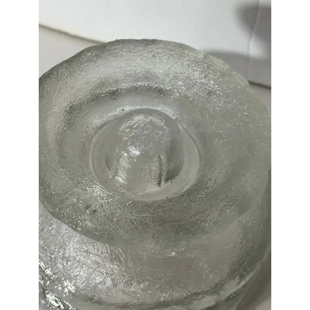 Vintage E.O. Brody Clear Glass Pedestal Candle Holder 917